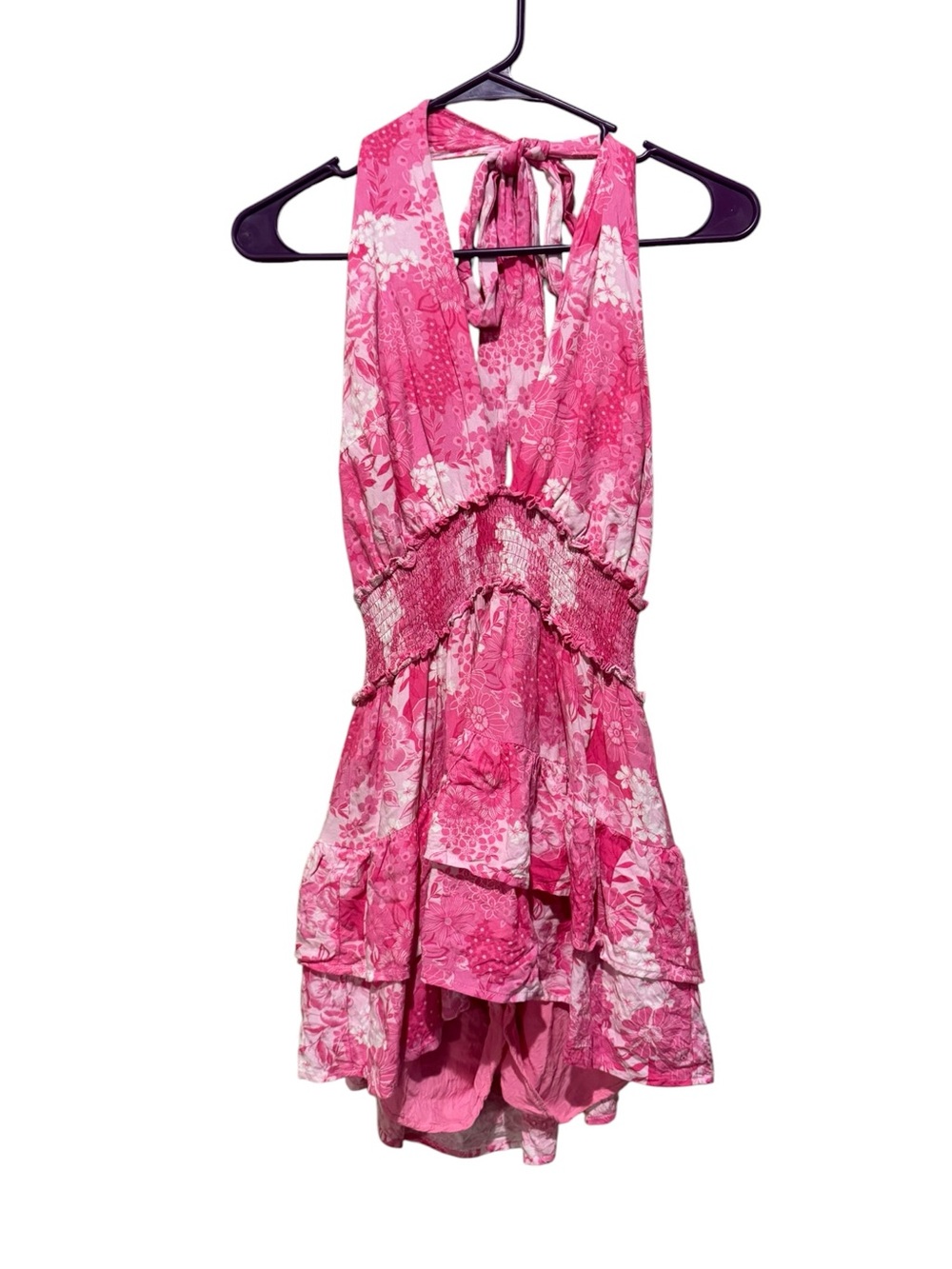 Pink Floral Halter Skort‎ - Women's Summer Skort